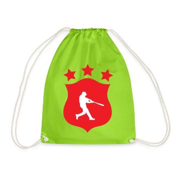 Baseball - Sports - Drawstring Bag - neon green - Front