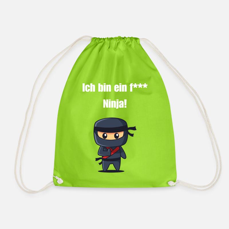 Ich bin ein f*** Ninja! - Turnbeutel - Neongrün