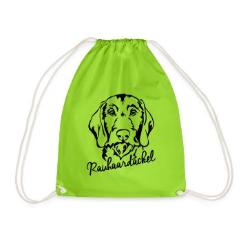 RAUHAARDACKEL chien de chasse Chiens de chasse Chiens Wilsigns - Sac de sport léger - vert néon - Devant