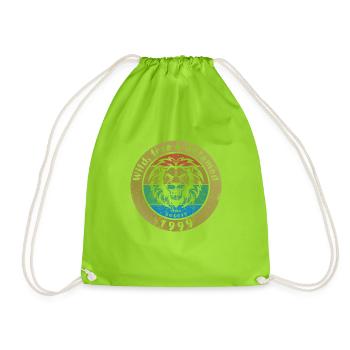 Wild, free & untamed since 08/1999 - Drawstring Bag - neon green - Front