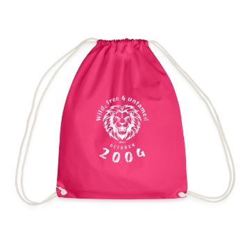 Wild, free & untamed since 10/2004 - Drawstring Bag - fuchsia - Front