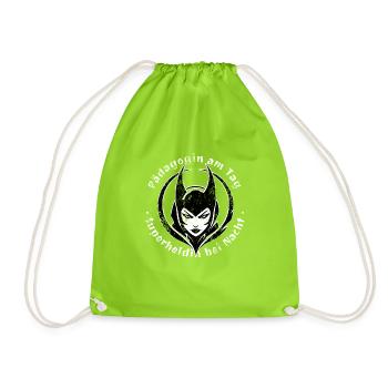 Pedagogue by day Superheroine by night - Drawstring Bag - neon green - Front