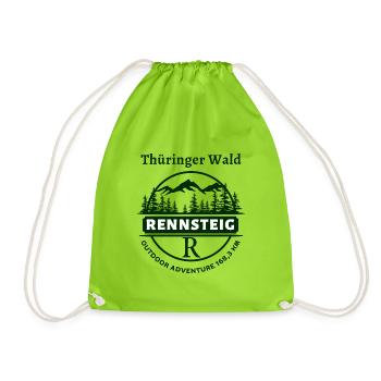 Rennsteig-Thüringer Wald-Thüringen - Turnbeutel - Neongrün - Vorne