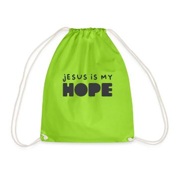 jesus is my hope - Turnbeutel - Neongrün - Vorne