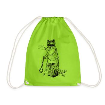 It's a Dirty Job but Someone's got to do It - Drawstring Bag - neon green - Front