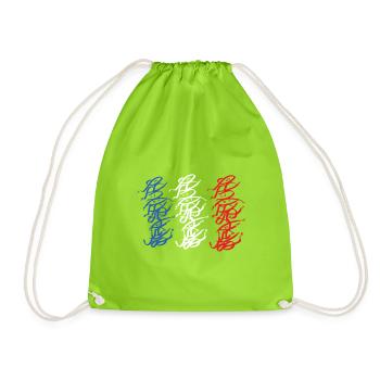 Trikolore Strassburg Graffiti Hoodie - Turnbeutel - Neongrün - Vorne
