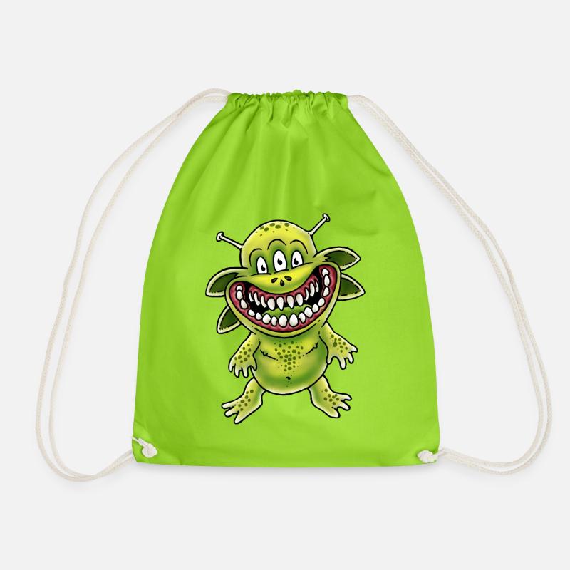 Alien - Drawstring Bag - neon green