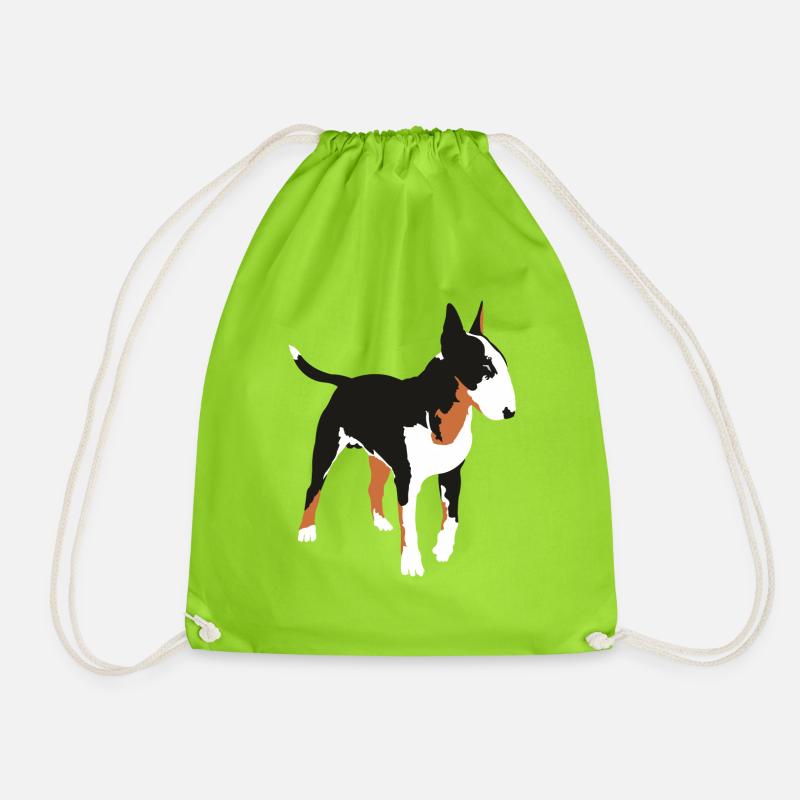 bullterrier - Drawstring Bag - neon green