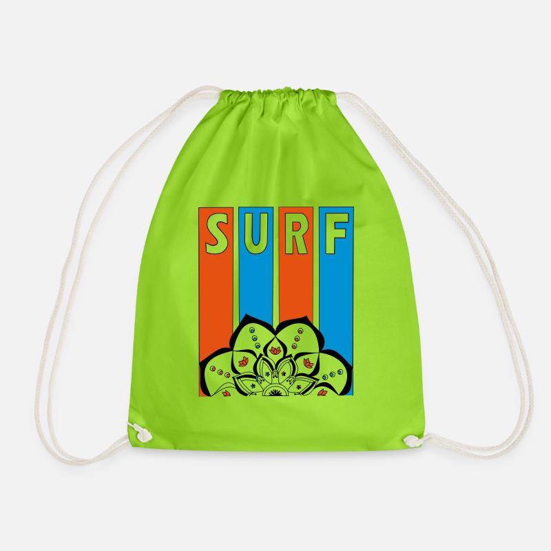 Surf - Turnbeutel - Neongrün