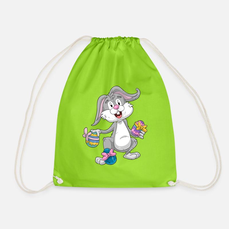 Easter - Drawstring Bag - neon green