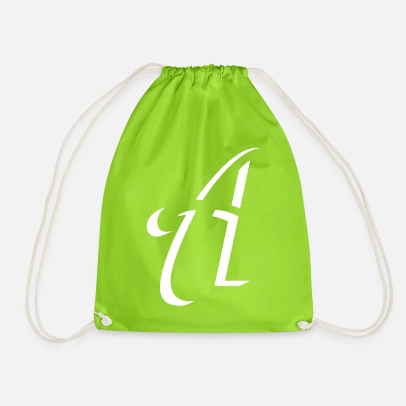 Letter A, Name, der Buchstabe A - Turnbeutel - Neongrün