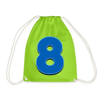 8 - Huit - Sac de sport léger - vert néon - Devant