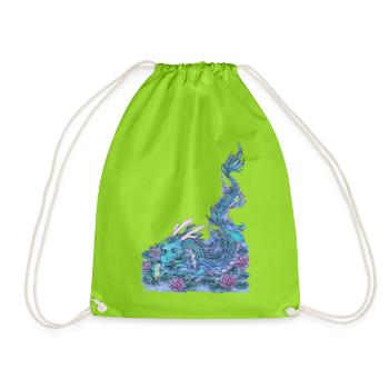 See Wasserdrache Geschenk Mangadrache Frosch - Turnbeutel - Neongrün - Vorne