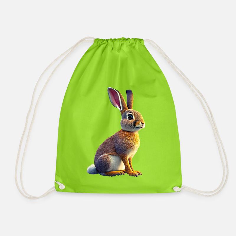 Hare-Hare - Drawstring Bag - neon green