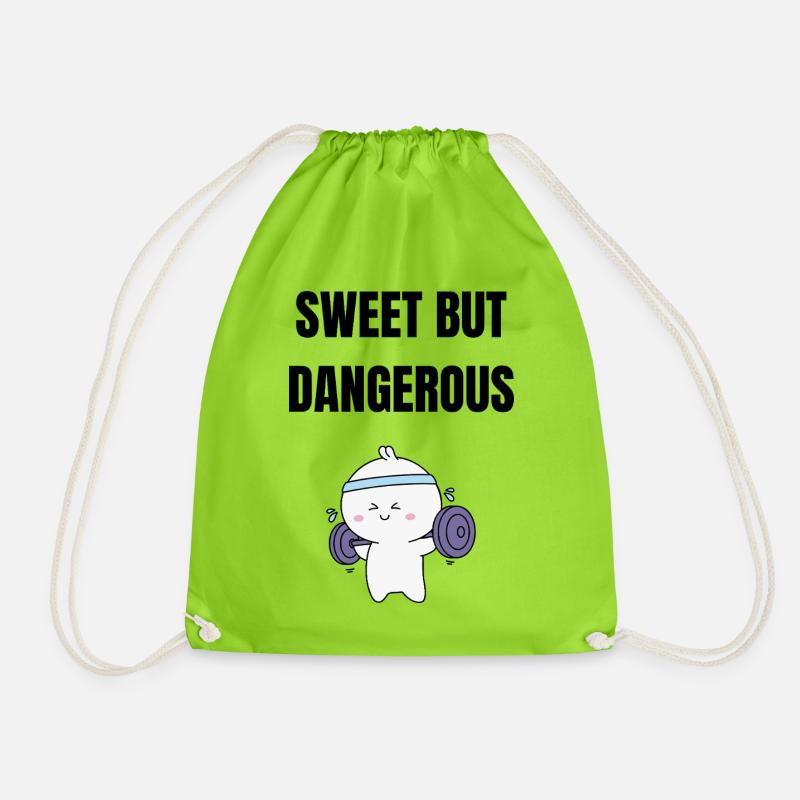 Süß, aber gefährlich - Sweet but danger - Drawstring Bag - neon green