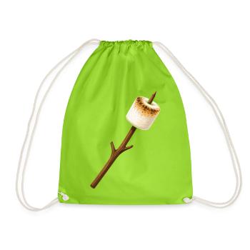 Guimauve rôtie sur un bâton - Sac de sport léger - vert néon - Devant