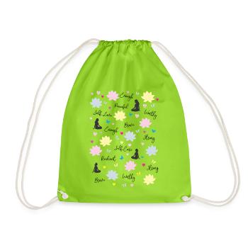 Art d’affirmation fine du script médiateur conscient - Sac de sport léger - vert néon - Devant