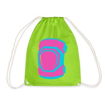 Knee Pads Roller Skating Roller Derby Skating - Drawstring Bag - neon green - Front