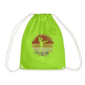 60. Geburtstag Vivant depuis 10/1964 - Sac de sport léger - vert néon - Devant