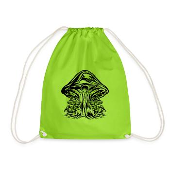 Champignons Magiques - Sac de sport léger - vert néon - Devant