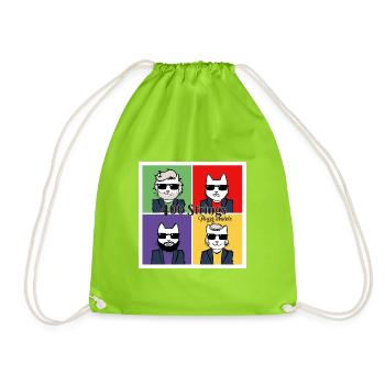 Poweruke - Drawstring Bag - neon green - Front