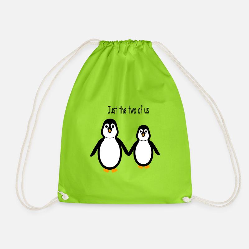 Pinguin - Zwei von uns - Turnbeutel - Neongrün