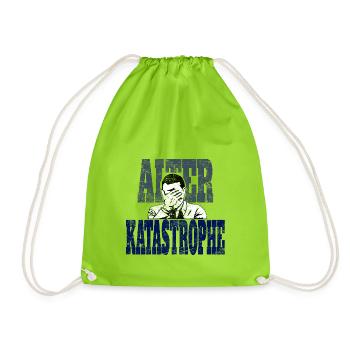 Alter Katastrophe für graue Shirts - Turnbeutel - Neongrün - Vorne