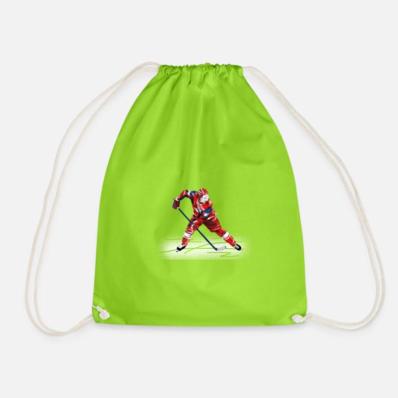 hockey - Drawstring Bag - neon green