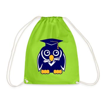 Penguin Graduation Abitur College School Certificate - Sac de sport léger - vert néon - Devant
