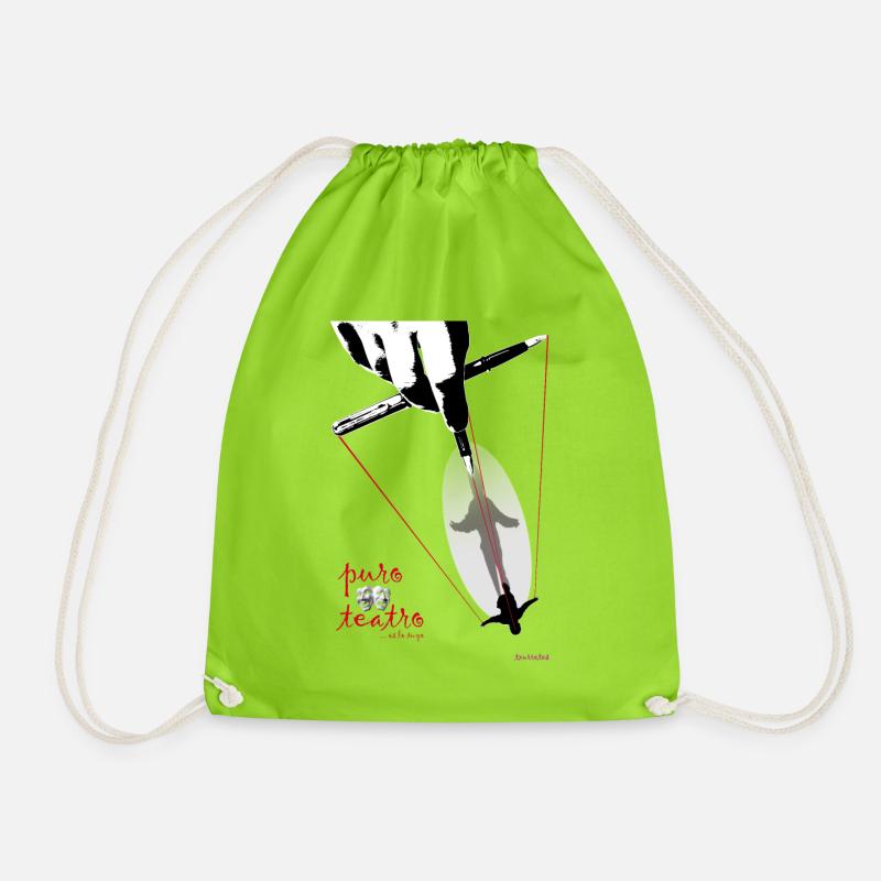 theatre - Drawstring Bag - neon green