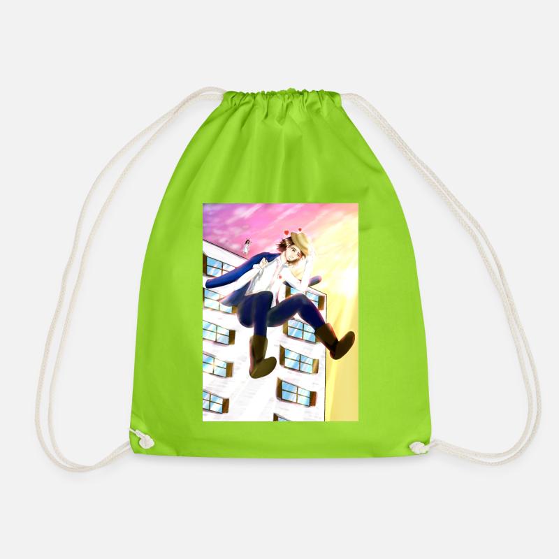 Love - Drawstring Bag - neon green