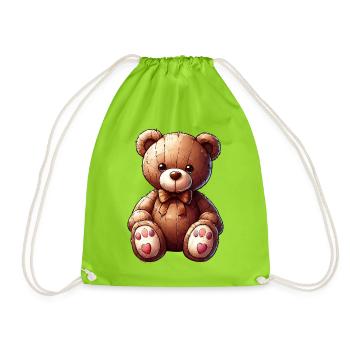 Orso Orsacchiotto Ours en peluche - Sac de sport léger - vert néon - Devant