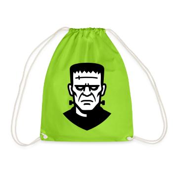 Illustration de monstre d’horreur vintage - Sac de sport léger - vert néon - Devant