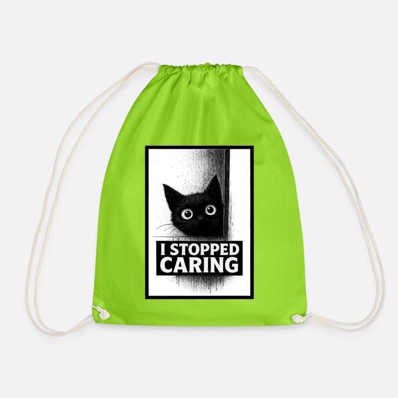 Arrêté de s’intéresser à Chat - Sac de sport léger - vert néon