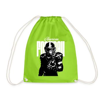 American-Football-Affe - Turnbeutel - Neongrün - Vorne