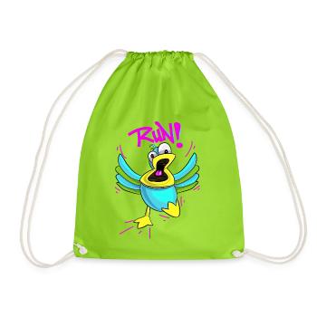 Canard Panique - Sac de sport léger - vert néon - Devant