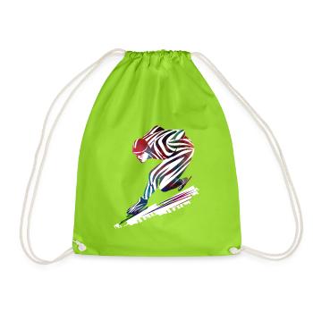 Patinage de vitesse sportif - Sac de sport léger - vert néon - Devant