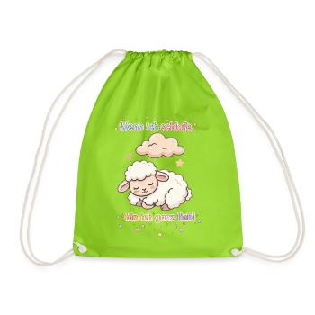 Baby schläft - Turnbeutel - Neongrün - Vorne