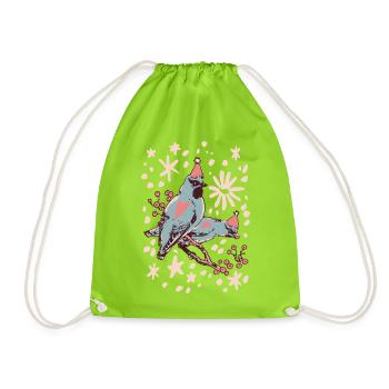 WEIHNACHTSVÖGEL - Turnbeutel - Neongrün - Vorne