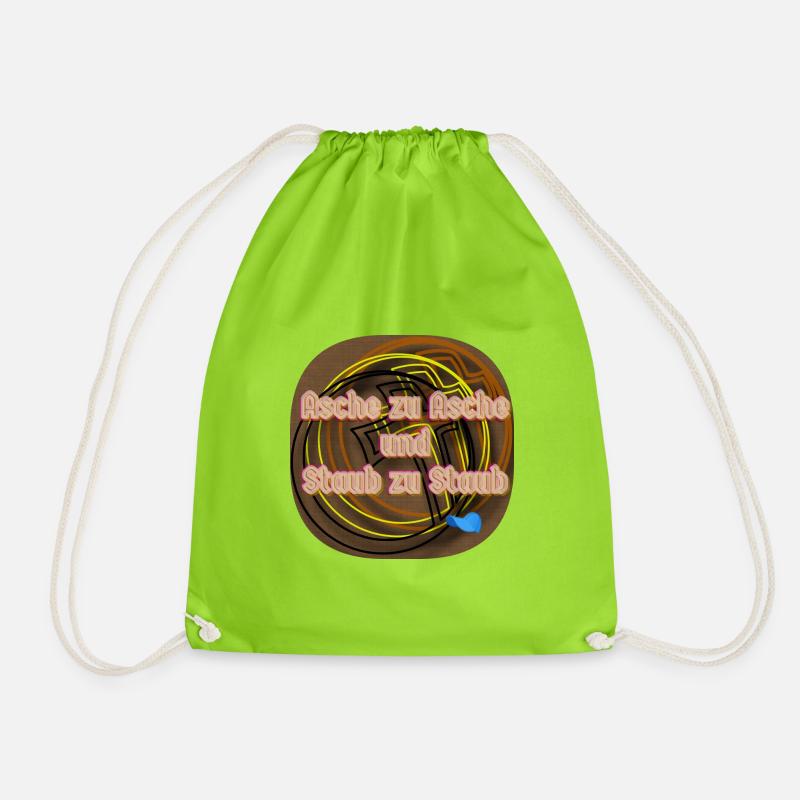 Ashes to Ashes and Dust to Dust - Shop WoW 2023 - Drawstring Bag - neon green