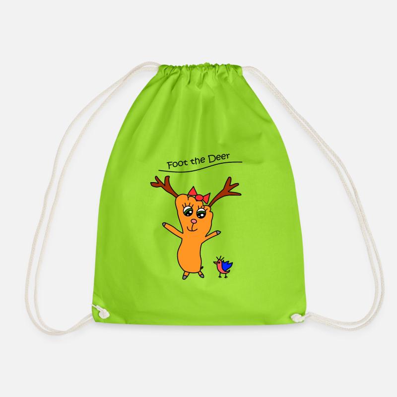 Foot the Deer - Turnbeutel - Neongrün
