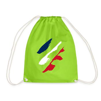 Flag of France - Drawstring Bag - neon green - Front