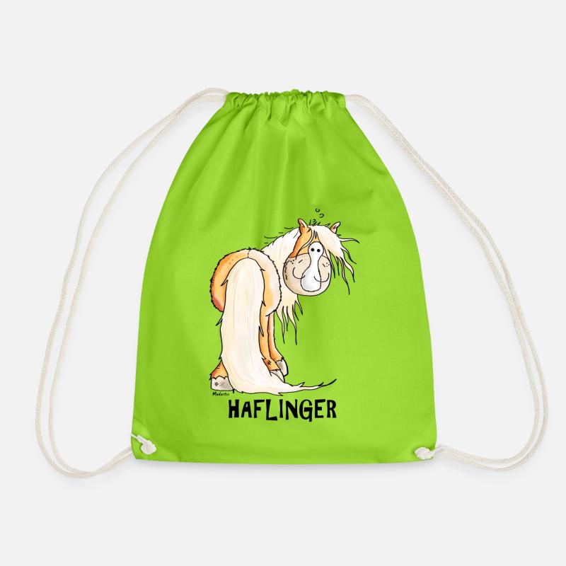 Happy Haflinger - Turnbeutel - Neongrün