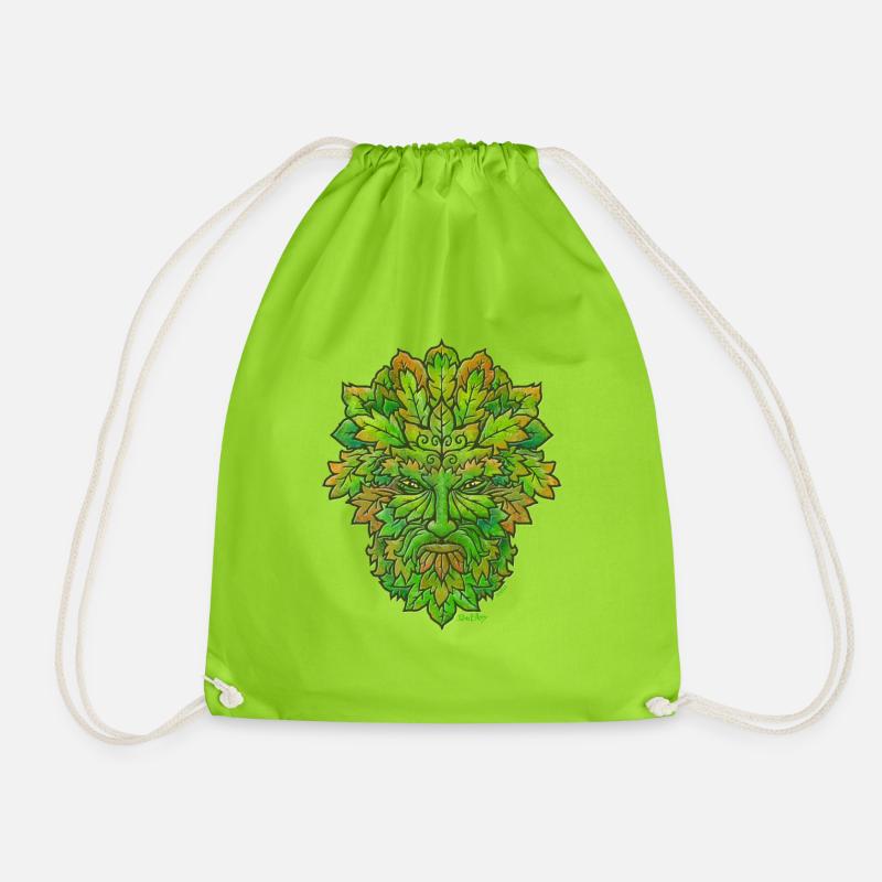 Grüner Mann 3 - Turnbeutel - Neongrün