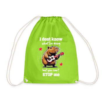 Je ne sais pas ce que je fais - Capybara drôle - Sac de sport léger - vert néon - Devant
