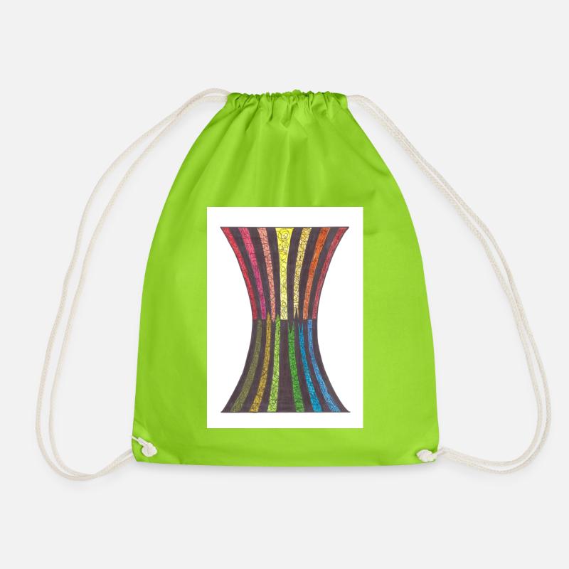 Black_Hole_A5 - Drawstring Bag - neon green