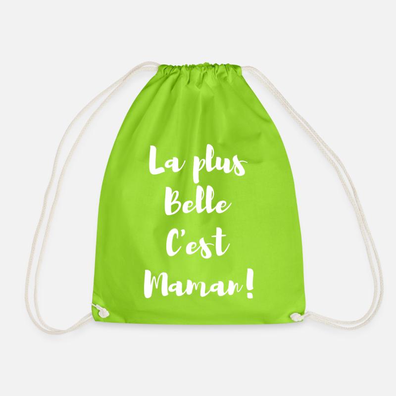 Die schönste ist Maman Blanc - Turnbeutel - Neongrün
