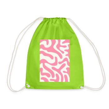 Funky tiger - rosa - Turnbeutel - Neongrün - Vorne