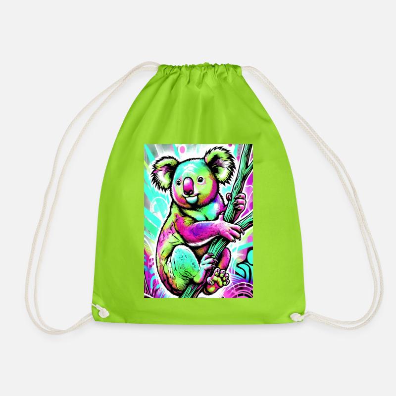 Koala - Drawstring Bag - neon green