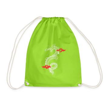 logo dragon - Sac de sport léger - vert néon - Devant